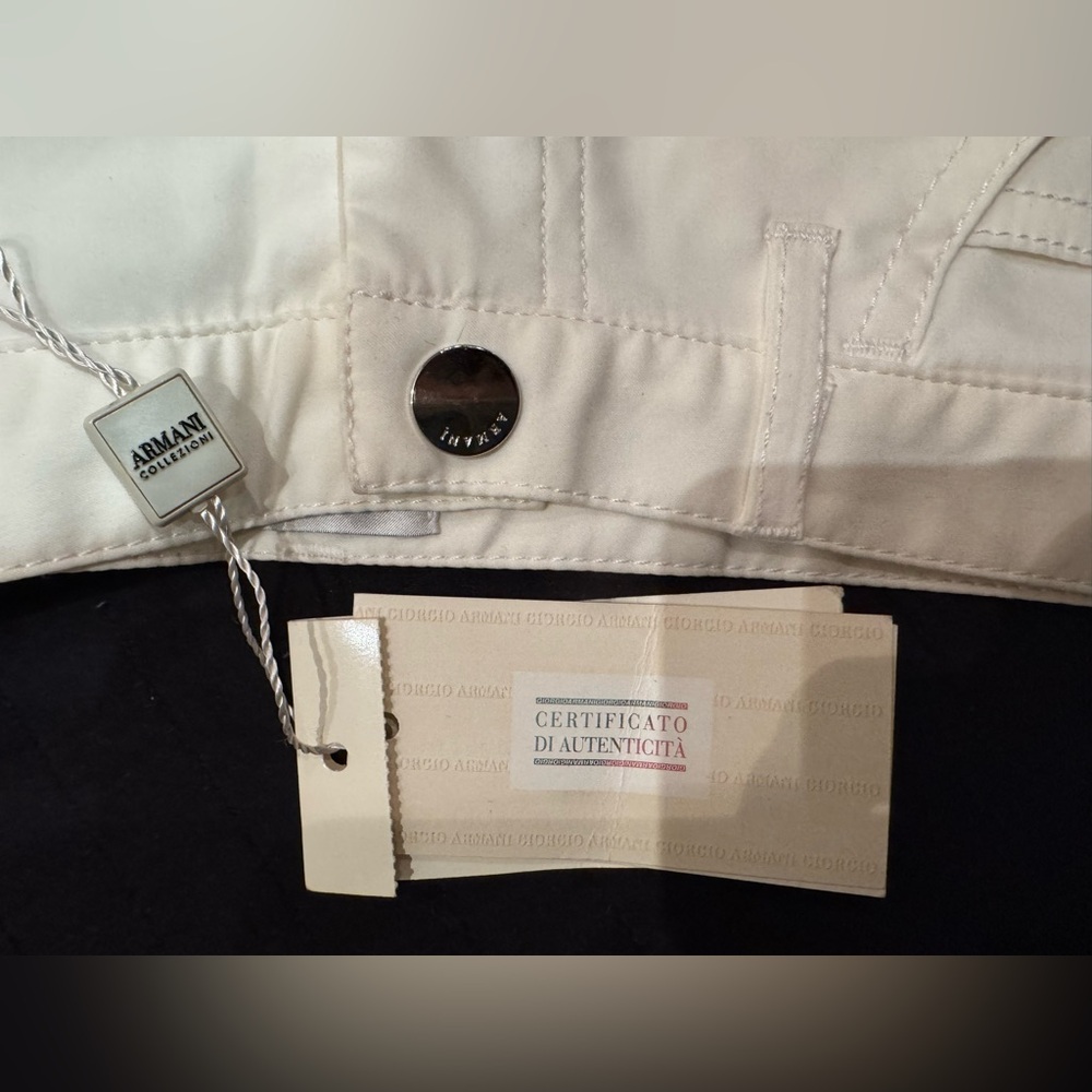 ❤️ NWT ARMANI COLLEZIONI Women’s White Straight-Leg Pants. Size:6 - Picture 3 of 16